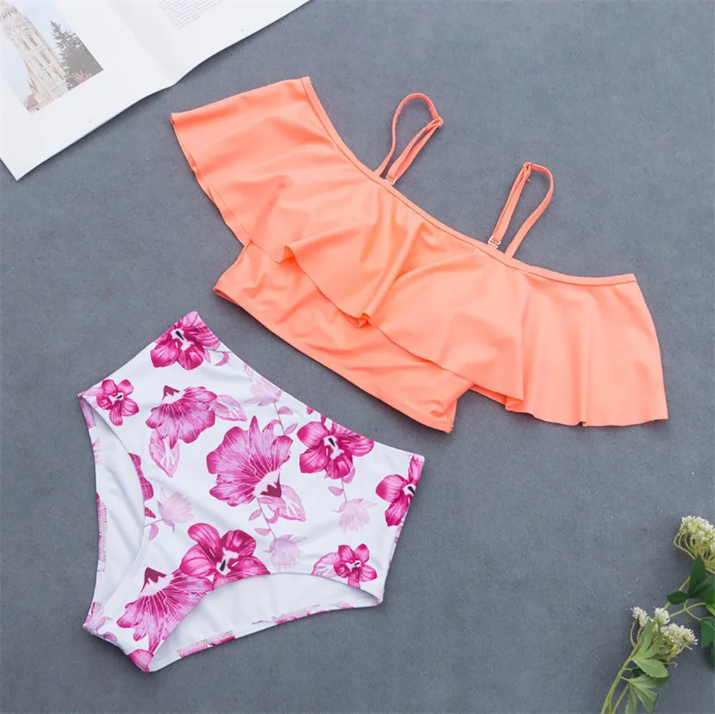 Женский комплект из двух предметов плюс размер сексуальный купальник с открытой