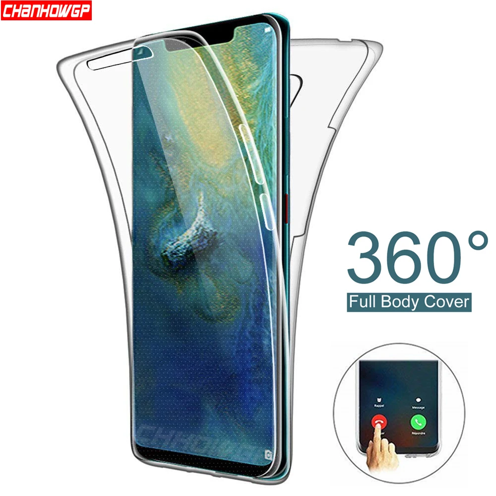 Двойной Мягкий силиконовый чехол для Huawei P30 Pro P20 Lite Y6 Y7 Y9 2019 P Smart Plus Honor 10i 8A 8C Mate 20 10