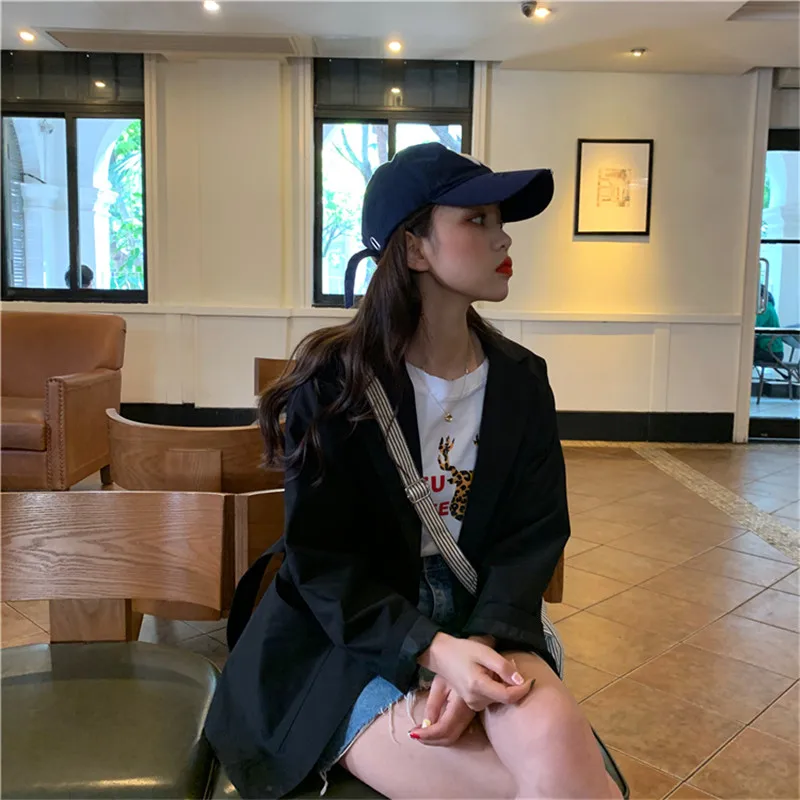 Женская ветровка с коротким воротником Повседневная Свободная куртка большого