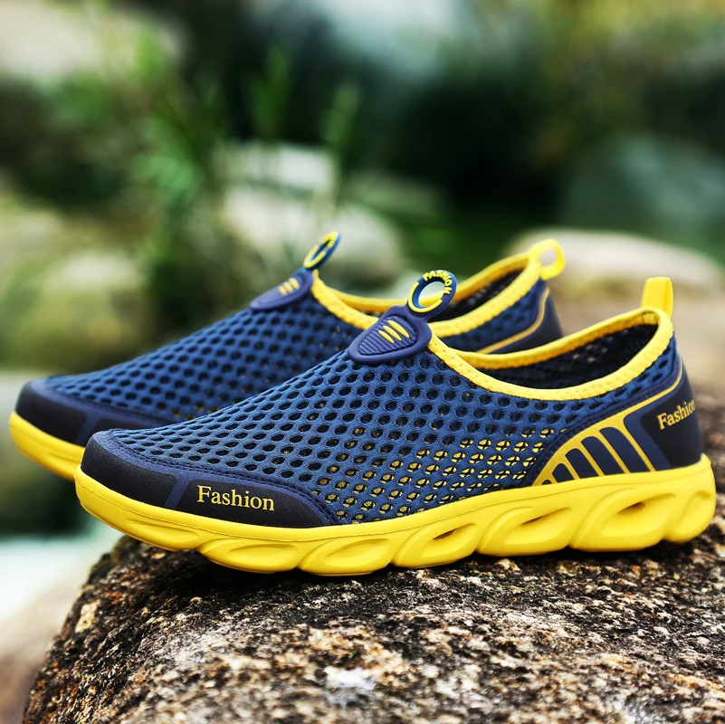 

2019 Summer Breathable Men Casual Shoes Summer Mesh Men Shoes Comfort Lightweight Loafers Men Flats Shoes Fashion Unisex Shoes