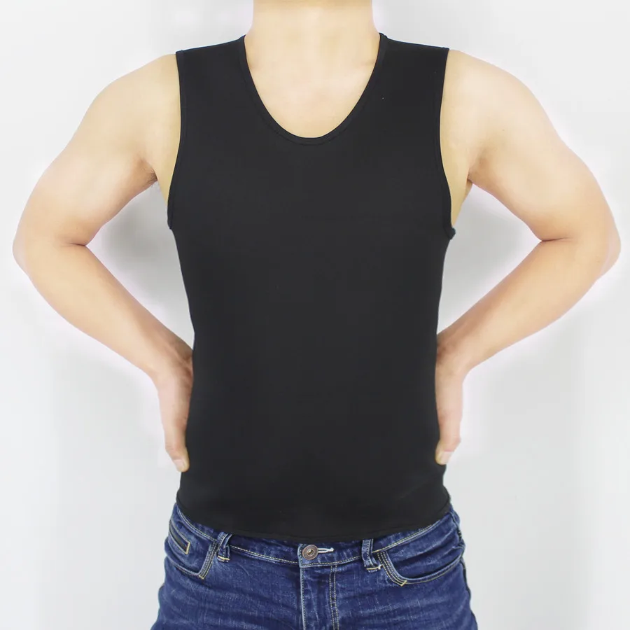 Мужской жилет для коррекции фигуры неопреновый похудения костюм сауны теплая