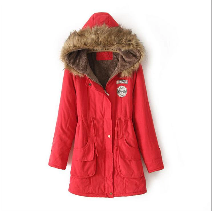

Hot Parkas Women Winter Pockets Coat Solid Cotton Long Parka Womens Slim Office Lady Parkas for Winter parka mujer hooded #t51