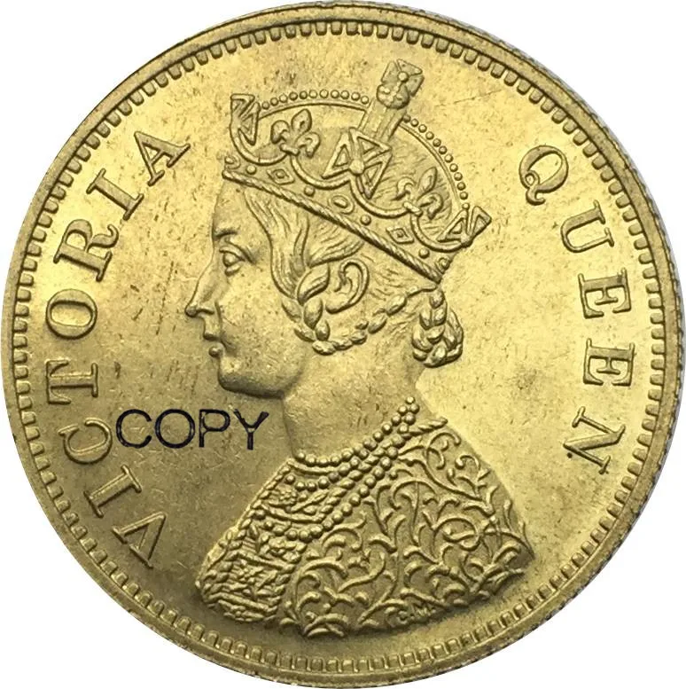 Новый продукт британская Королева Виктория из Индии 1870 десять рупий латунная