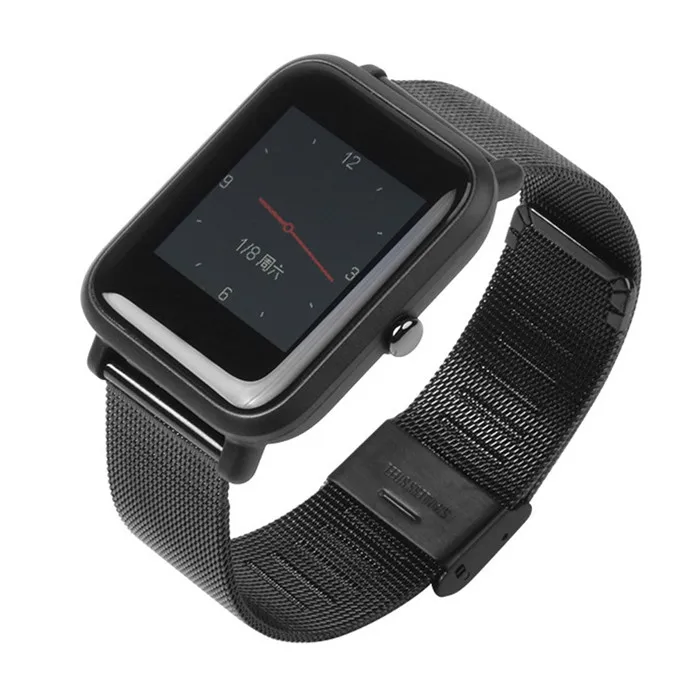 Часы ремешок для Xiaomi Huami Amazfit Bip Молодежные часы Миланского браслет из нержавеющей стали Jn.19