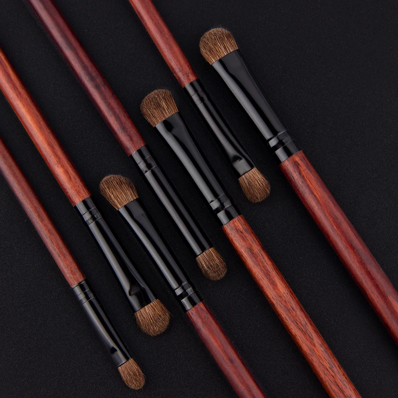 Anmor 7 шт набор кистей для макияжа глаз безжалостные натуральные кисти с пони