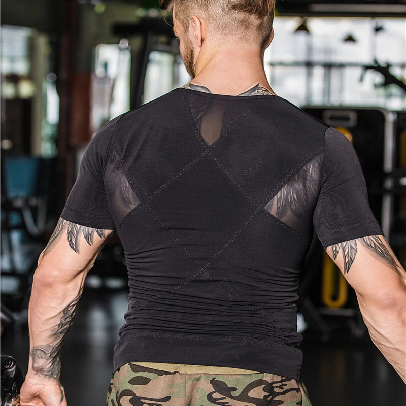 Новинка мужской облегающий формирователь груди свободный вес тонкий жилет топы