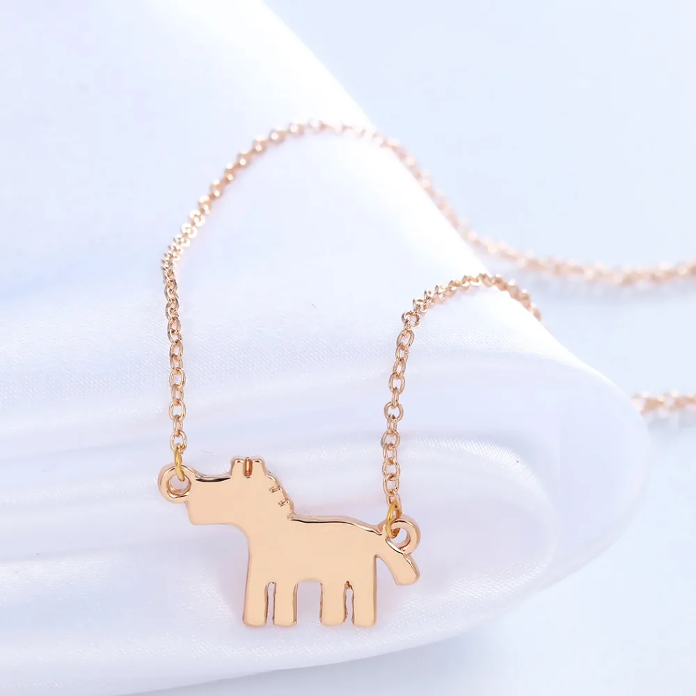 Позолоченное ожерелье с ослом Chandler Rudolf подвеской для женщин подарок длинная