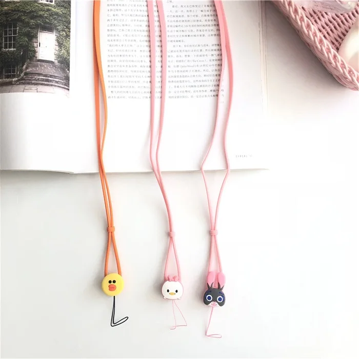 Custom Kawaii Duck mobile phone hand straps Neck Strap Lanyards for keys ID Card Gym USB Hanging Rope lanyard keychain Rinker