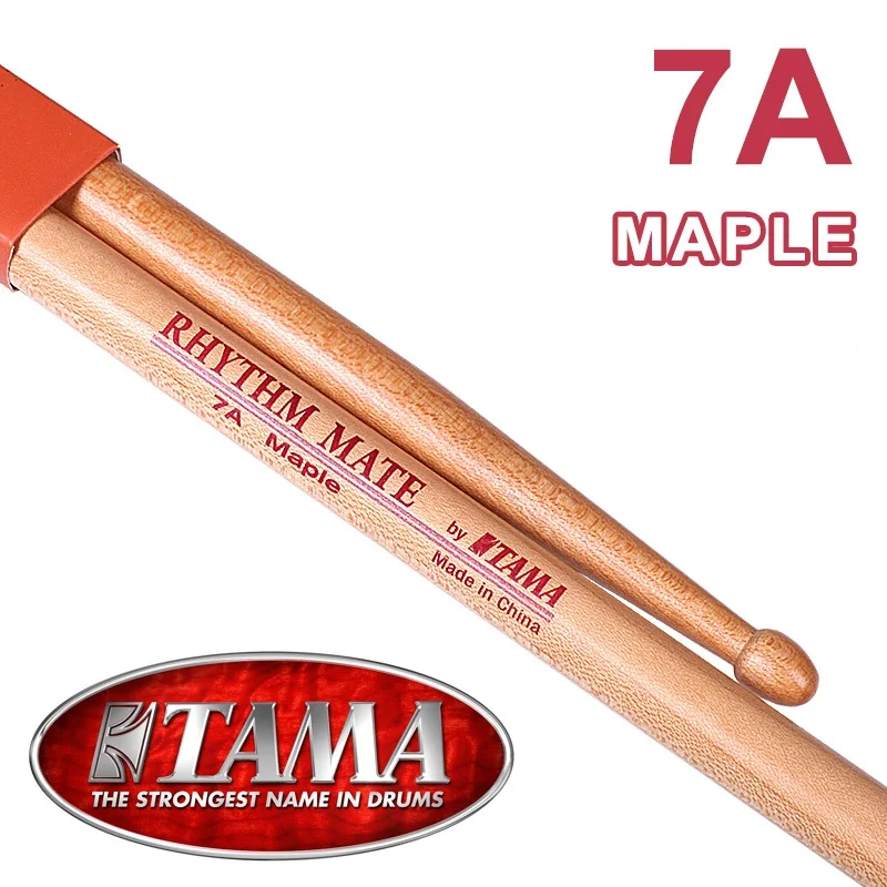 TAMA ритм мат барабанная палка HRM 5A 5B 2B 7A Hickory/клен барабанные палочки - Цвет: HRM 7A Maple