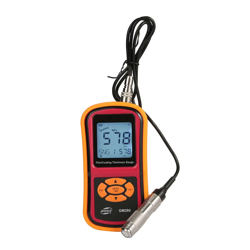 GM280 NFe Digital Film/Paint Coating Thickness Gauge Meter Tester Paint/Sheet Metal Range 0~1500um | Инструменты