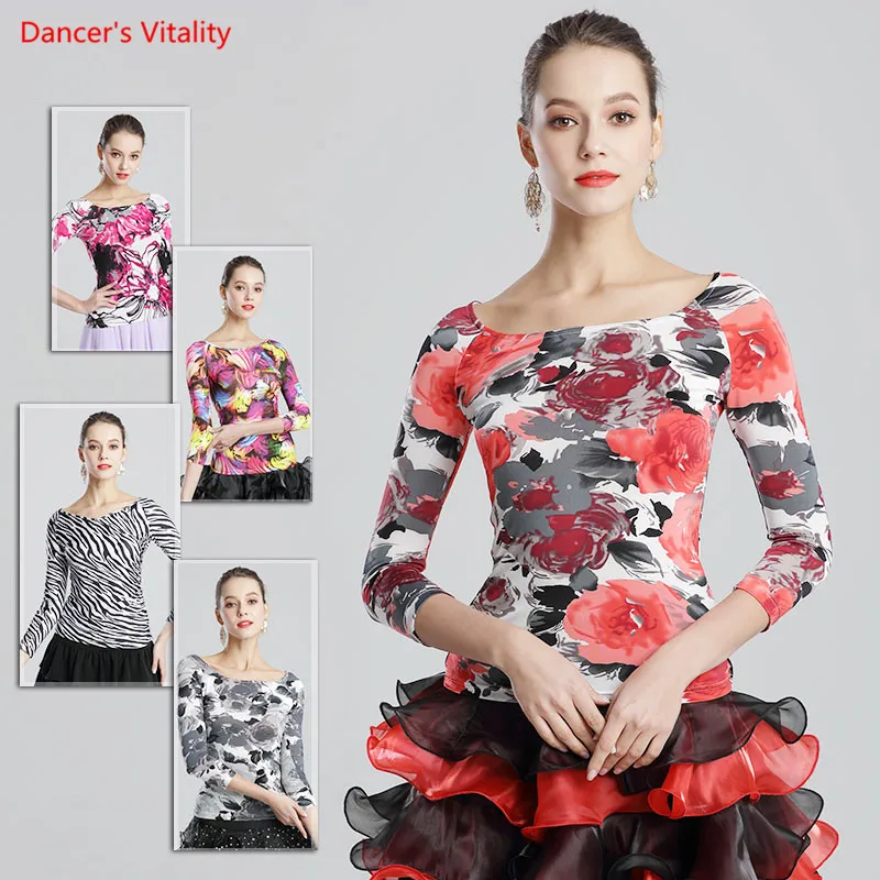 Взрослый Ice Silk (искусственное волокно для бальных танцев топы пикантные 2018