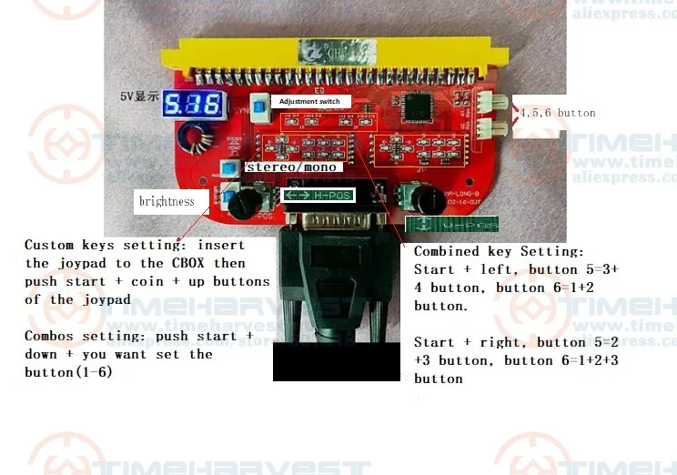 Новое поступление 2 в 1 CBOX MVS SNK NEOGEO CMVS+ JAMMA CBOX конвертер с адаптером питания для 161 в 1 игровой картридж и коробка Pandora