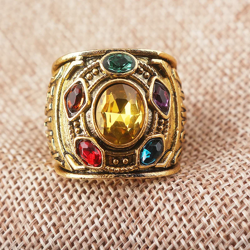 Avengers Infinity War Thanos Gauntlet Power Cosplay Alloy Ring Jewelry | Тематическая одежда и униформа