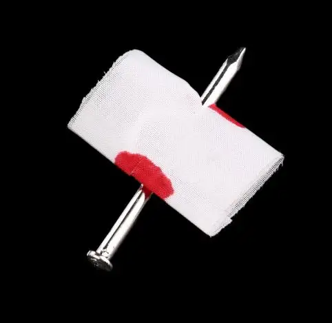 2 шт. кровавая розыгрыш шутка игрушка искусственный ноготь сквозь палец фокус