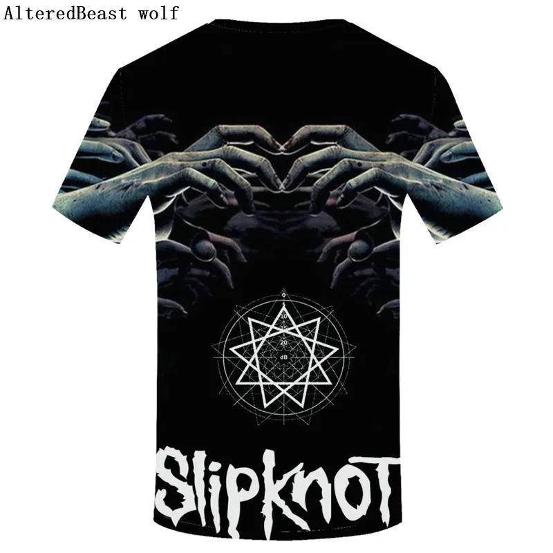 Брендовая Готическая футболка, футболка Slipknot, Панк футболки, рок футболка, принт, Мужская 3D футболка, короткий рукав, Мужская одежда, повседневная одежда
