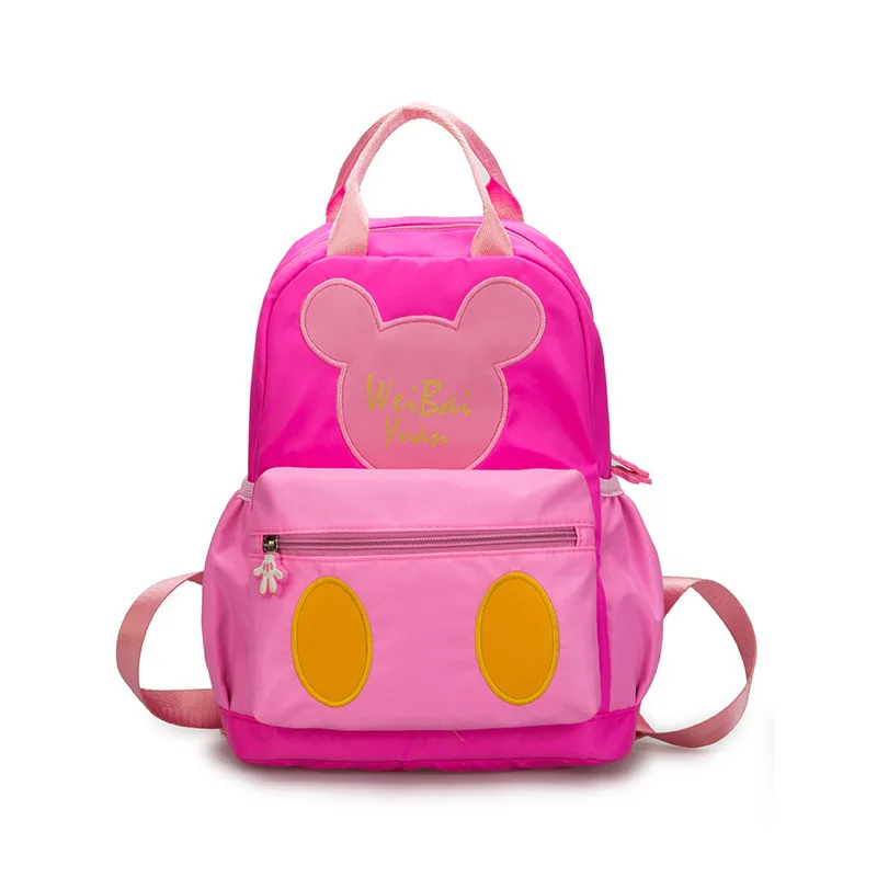 Pink Mickey disney Микки Маус малыш рюкзаки Симпатичные Минни обувь для девочек мальчиков сумки дети пакеты для закусок Мультфильм школьная сумка - Цвет: Pink Mickey