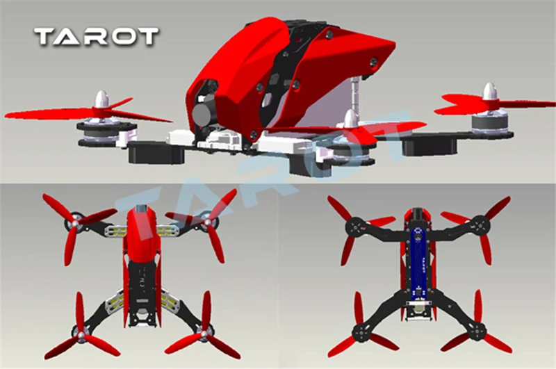 Рама robocat от Tarot TL280C 280 мм кабоновое волокно Квадрокоптер рамка с крышкой капота для RC FPV скидка 50