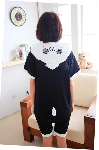 100% хлопок милые животные панда летние косплей пижамы для пар взрослых женщин