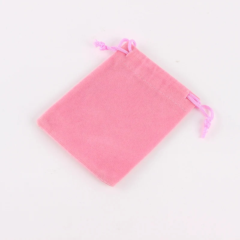 light pink 10 шт. бархатная Подарочная сумка на шнурке для путешествий, сумки для хранения, мешочек для ювелирных изделий, маленькие сумочки на веревке, сумка для конфет с логотипом на заказ - Цвет: light pink
