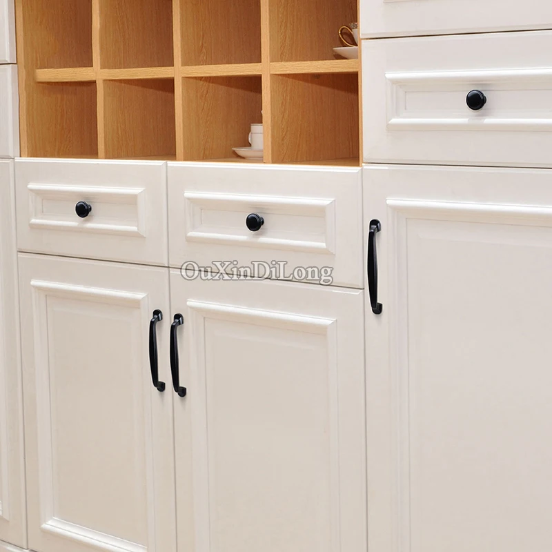 Классический черный 2 шт Европейский Американский кухонный шкаф дверные ручки