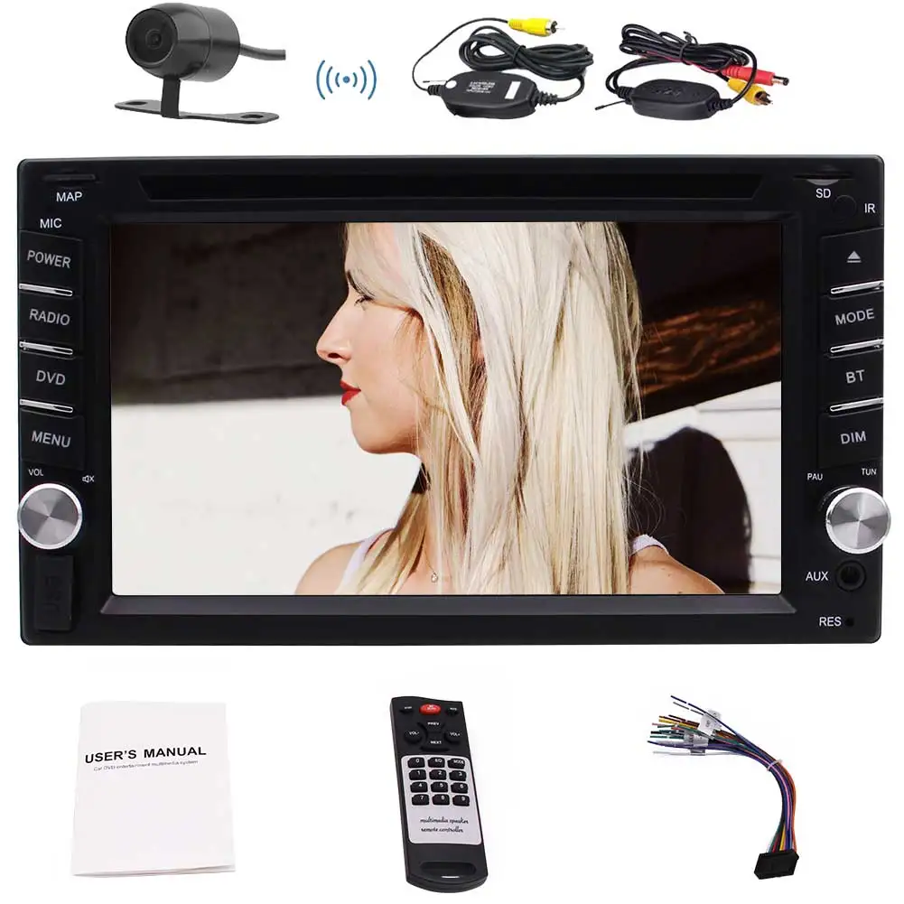 Автомобильный DVD плеер 2 Din 6 дюйма сенсорный экран стерео FM AM USB SD Bluetooth