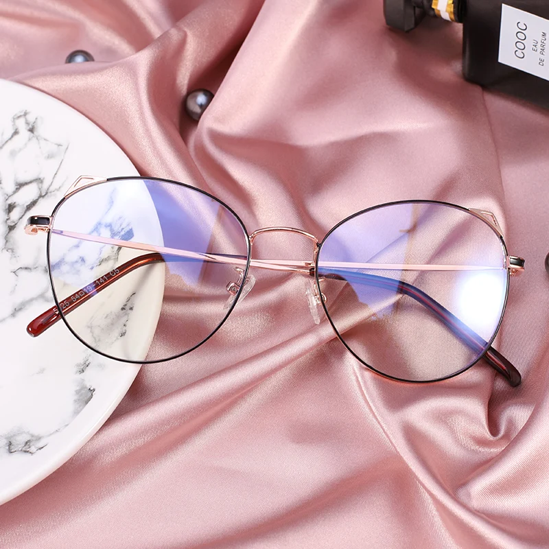 Ретро женские очки оправа корейский стиль круглые с близорукостью радиационная
