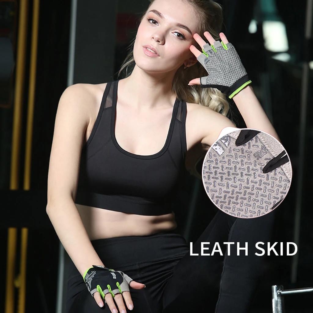 Перчатки для спортзала фитнеса защита рук на полпальца женщин и мужчин силовые