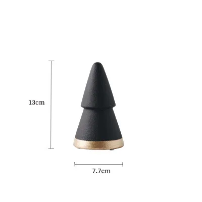 13cm black Sugan Life нордическая Геометрическая черная белая Рождественская елка минимализм керамическое украшение для дома гостиная ремесло декоративное украшение - Цвет: 13cm black
