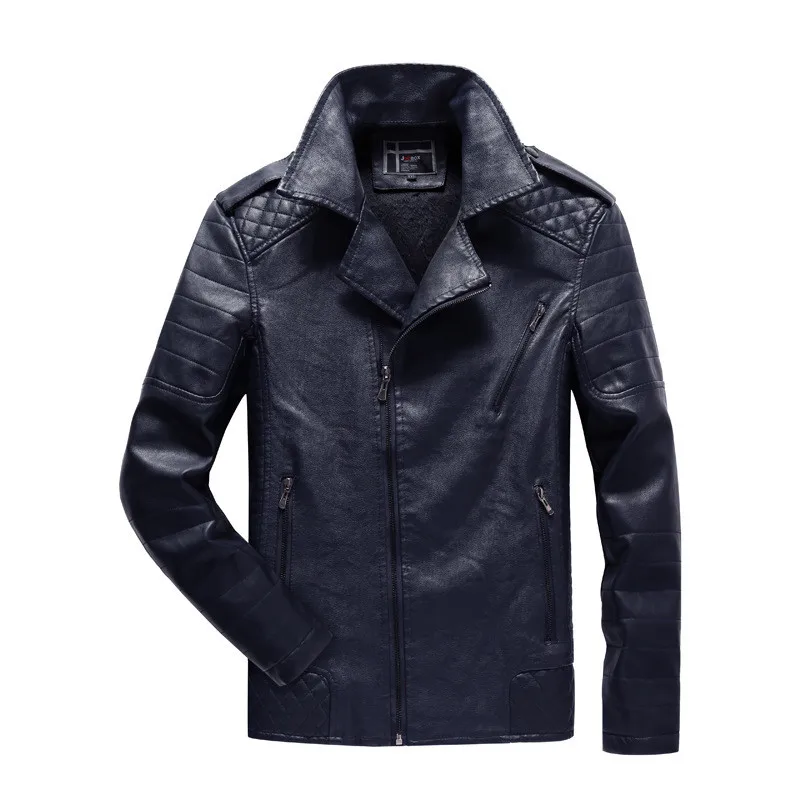 4XL 5XL 6XL мужская кожаная замшевая куртка флисовая Осенняя мотоциклетная из