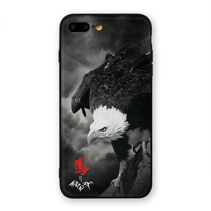 Новейший чехол для телефона s для iPhone 6, 7, 8, 6 S, 7 Plus, X, XR, XS MAX, чехол, рыба, Акула, Орел, кошка, птица, мягкий силиконовый чехол из ТПУ - Цвет: eagle