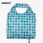 NAVO сумки многоразового использования для покупок, продуктовая сумка, Eco складная сумка для покупок, складные сумки, синие сумки с принтом в горошек