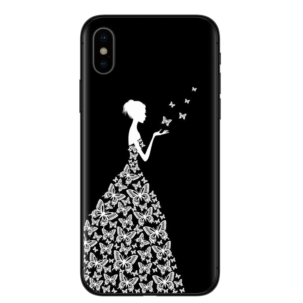 Чехол для телефона с бабочками iPhone 6 6s 7 8 Plus X 5 чехол изображением кактуса милого