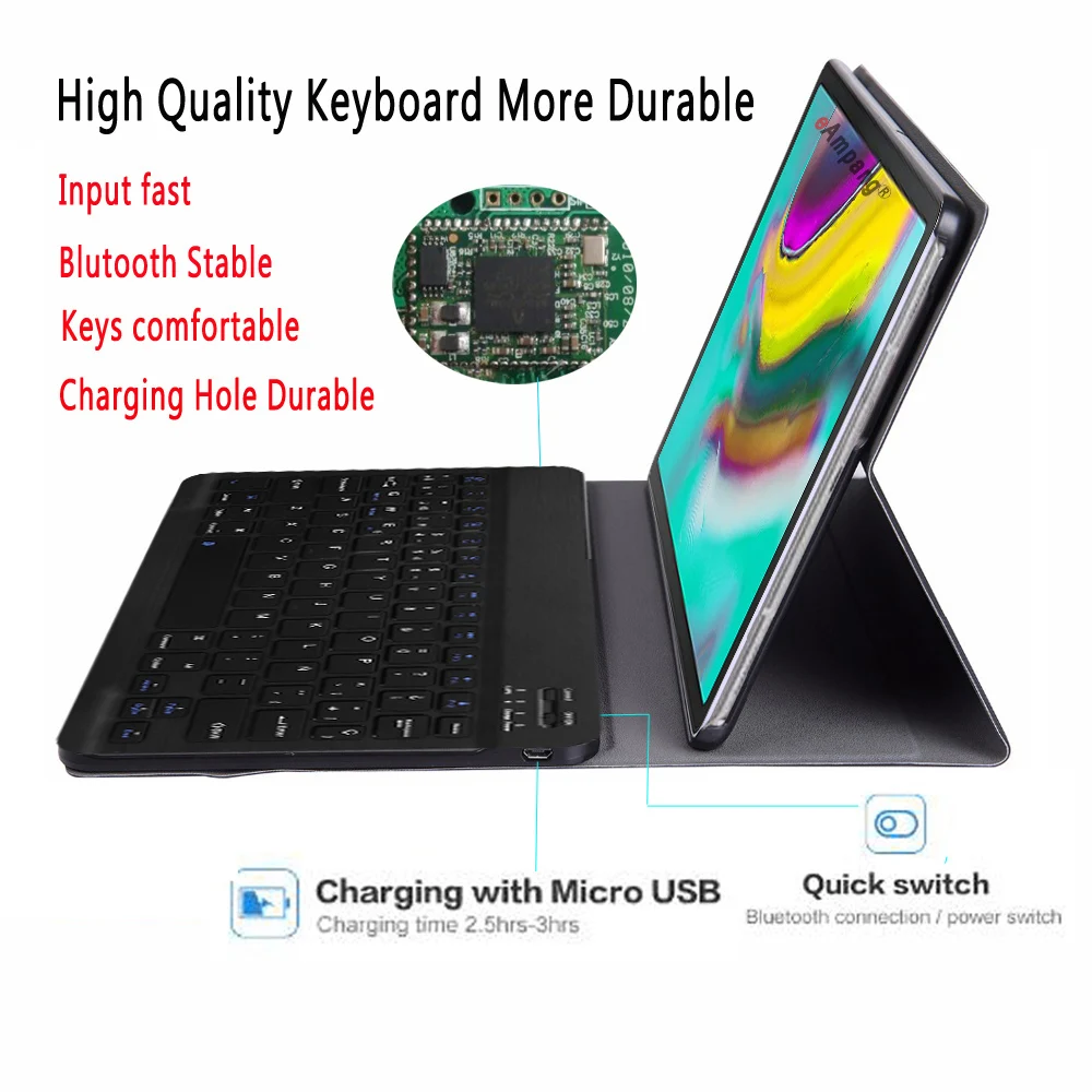 Чехол с испанской клавиатурой для Samsung Galaxy Tab A 10 1 2019 T510 T515 SM Планшет тонкий кожаный