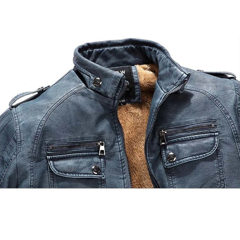 Мужская кожаная куртка зимняя верхняя одежда размера плюс XXXL|jacket trench coat|coats