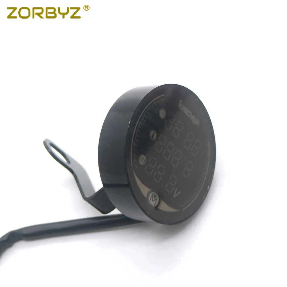 Zorbyz 3-в-1 мотоцикл цифровой светодиодный часы реального времени Температура Напряжение термометр Вольтметр комбо