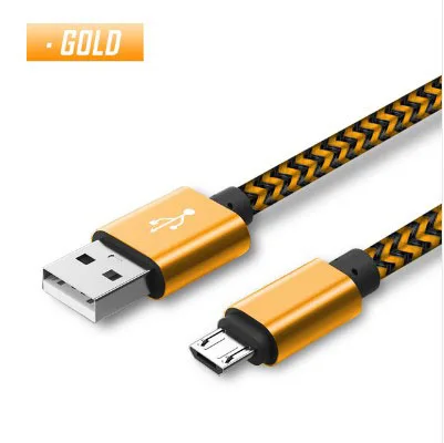 Микро-зарядка через usb кабель для Samsung Galaxy A3/A5/A7 J3/J5/J7 Prime 0,2/1/2 м Мобильный Зарядное устройство ЕС Redmi 6 адаптер - Тип штекера: gold cable