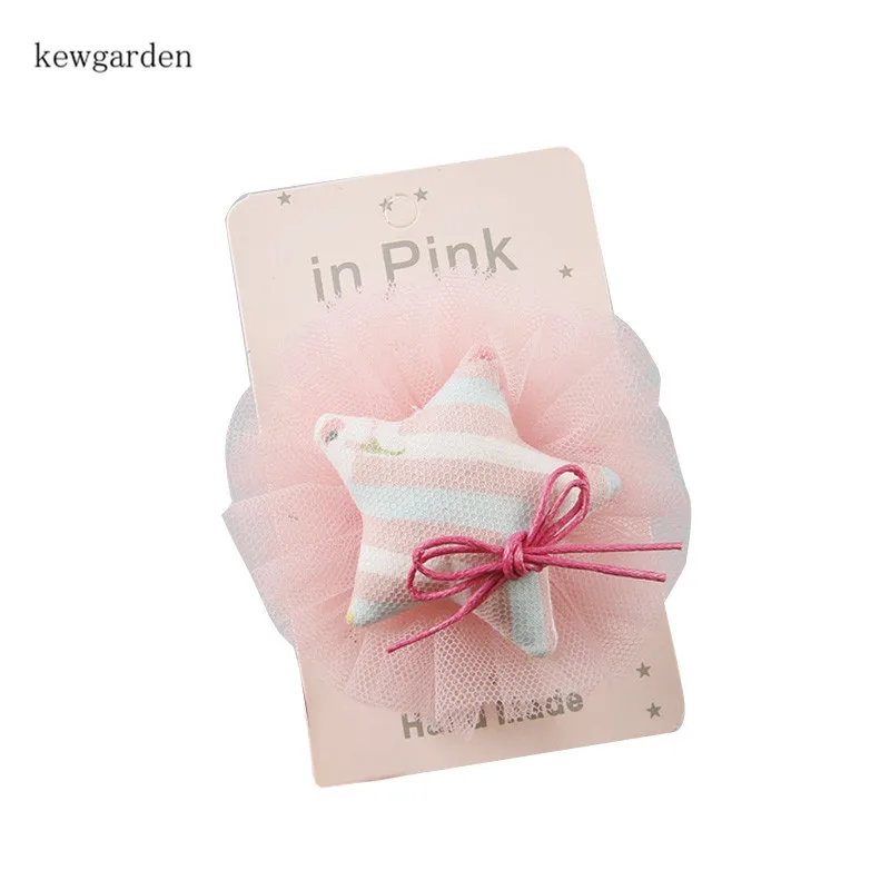 Сад газовое платье для маленьких девочек звезды шар бабочкой заколки волос