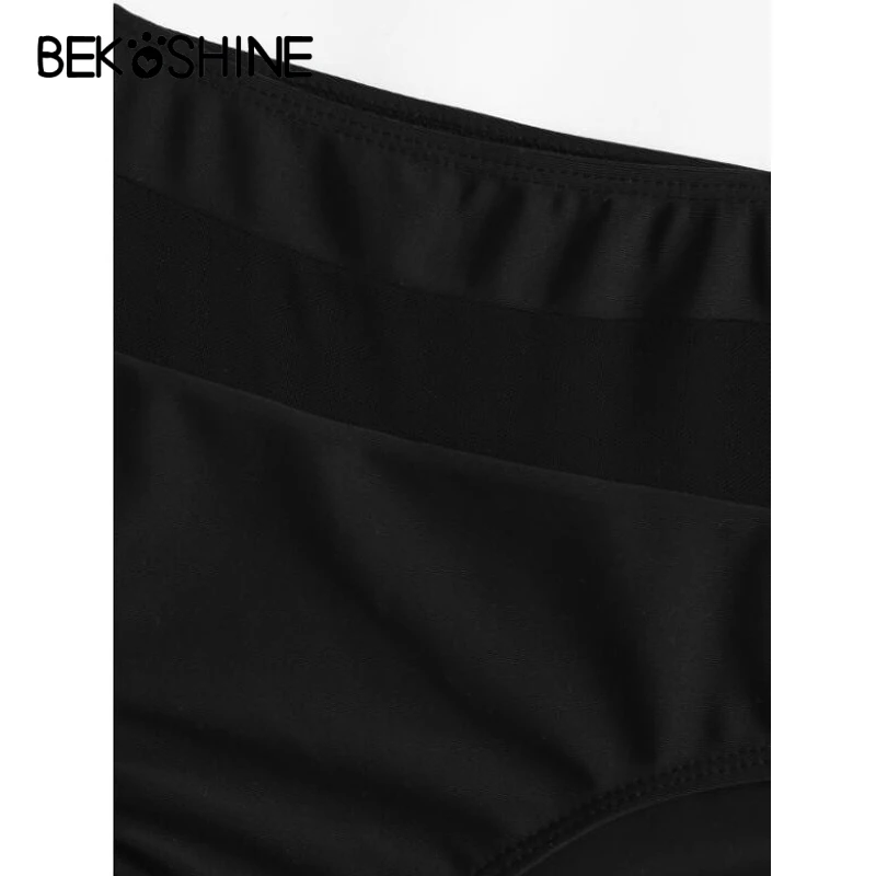 BEKOSHINE плюс Размеры комплект бикини Высокая Талия Swiwmear жира Для женщин печати