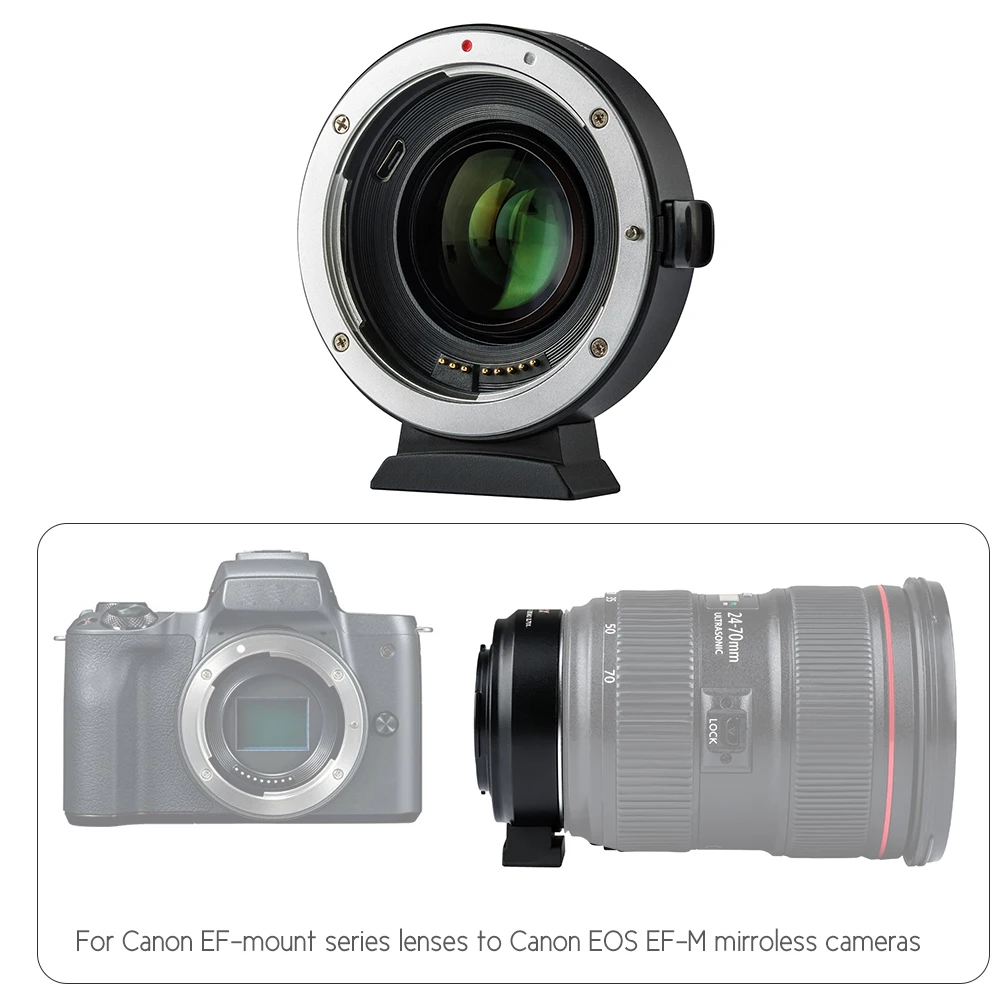 Viltrox EF EOS M2 адаптер для усиления фокусного расстояния с автофокусом 0.71x Canon mount lens to