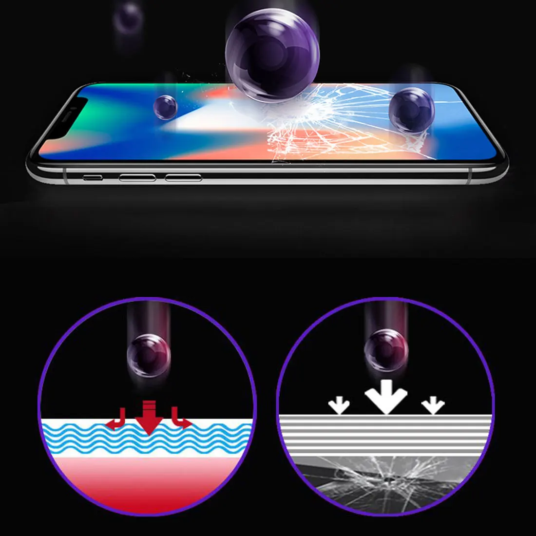 Для iPhone X XR XS MAX стеклянный чехол Новинка 10D изогнутое закаленное стекло для 7 8 6 6S Plus Защитная пленка экрана