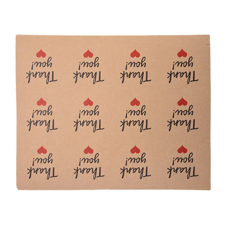 120 шт конфетные бумажные бирки/Спасибо вы любите самоклеющиеся наклейки крафт