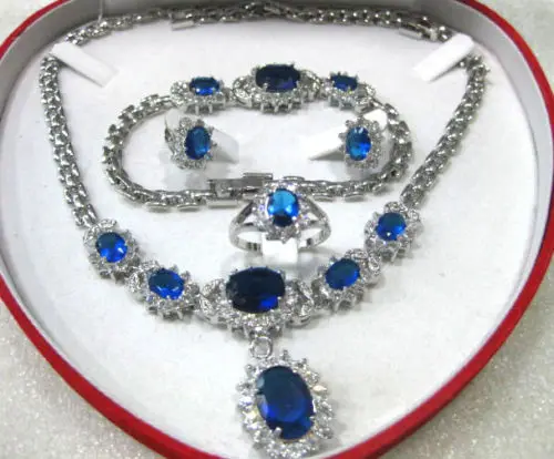 hot sell new - 11.22 4 color! red/green jade/blue zircon/tiger eye stone necklace bracelet ring earrings can choose (A0511) | Украшения и