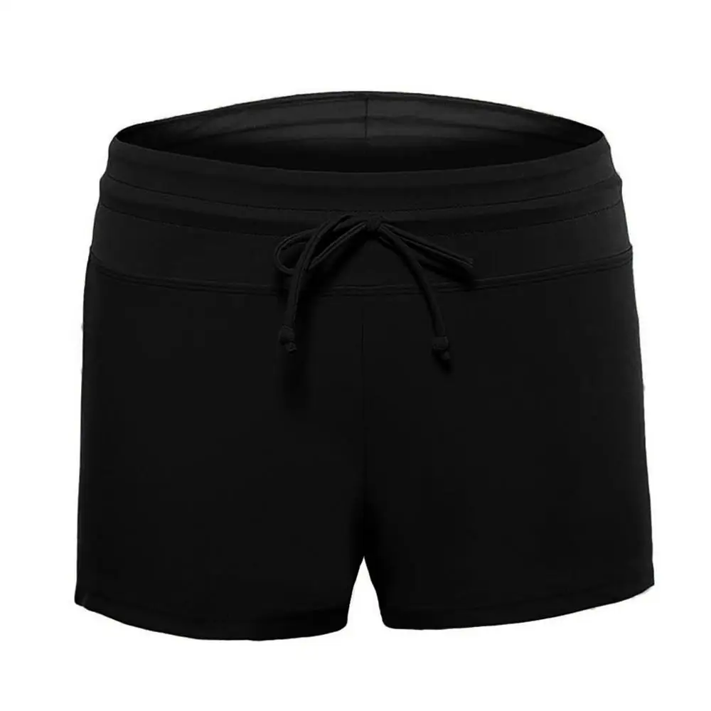 Black Женская одежда для плавания, купальный костюм, шорты, танкини, плавки, трусы размера плюс, нижняя часть, Шорты для плавания, бикини, новинка, maillot de bain& xs - Цвет: Black