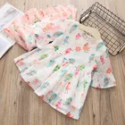 Детская короткая блузка с рукавами-фонариками, на возраст 2-8 лет