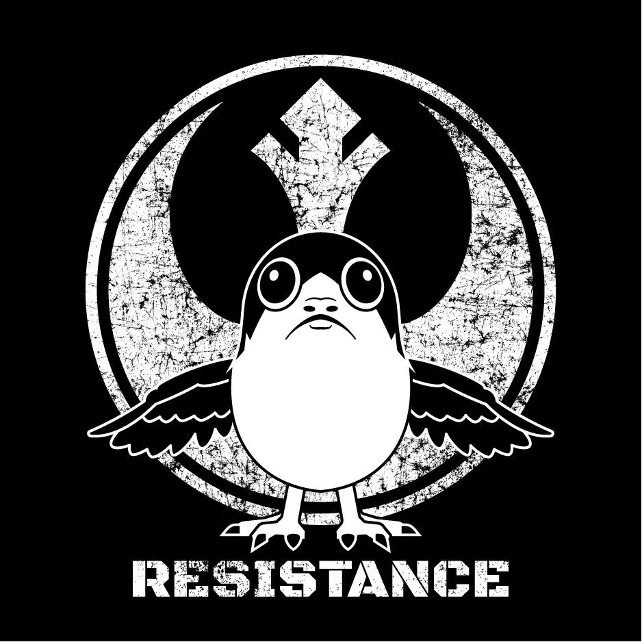 star wars the last jedi PORG Resistance t-shirt screen printed Ladies Relaxed Free shipping Print T Shirt Mens Short Sleeve Hot | Мужская