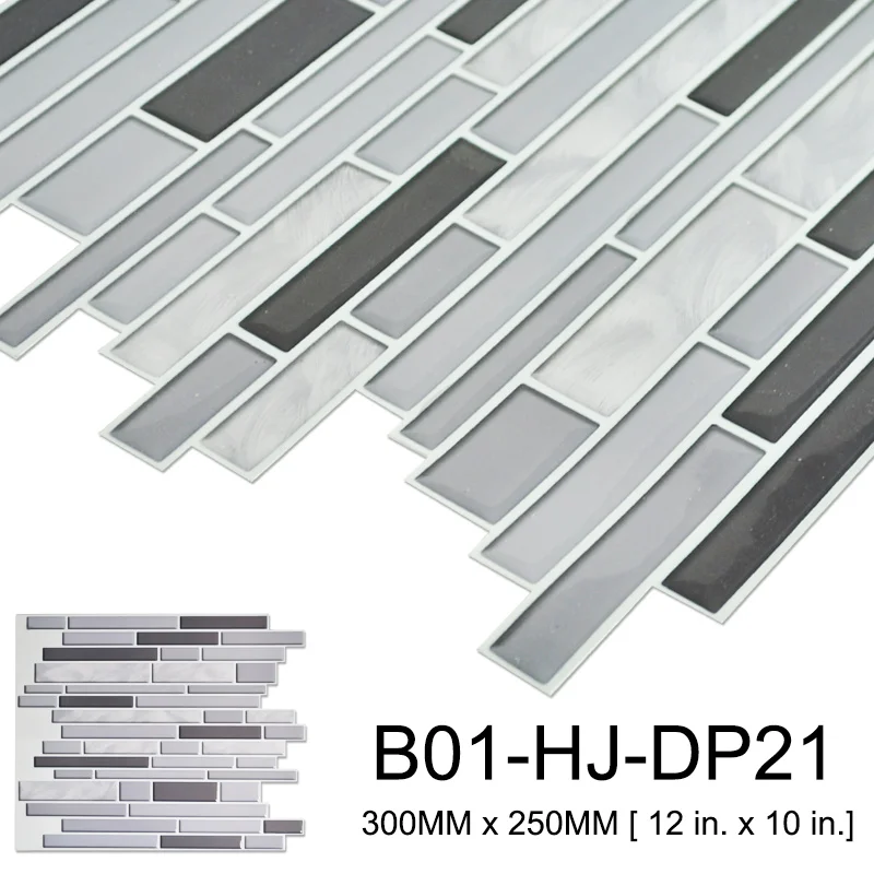 B01-HJ-DP21 Kaguyahime 3D стикер на стену s 10 шт. самоклеющиеся мозаичные плитки DIY водонепроницаемые обои декор для гостиной стикер для кухни - Цвет: B01-HJ-DP21