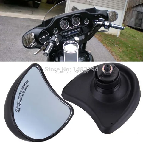Регулируемые черные боковые зеркала обтекатель Боковое крепление зеркало заднего вида для Harley Touring Electra Street Glide FLHX FLHT 1996-2013