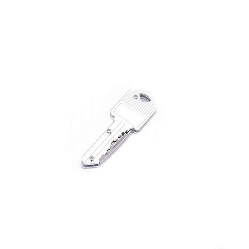 Silver 1 шт. мини-карман, Портативный Ключ-нож, бумажный резак для дерева, открывалка для букв, школьные офисные канцелярские принадлежности, полевой брелок, подарок - Цвет: Silver