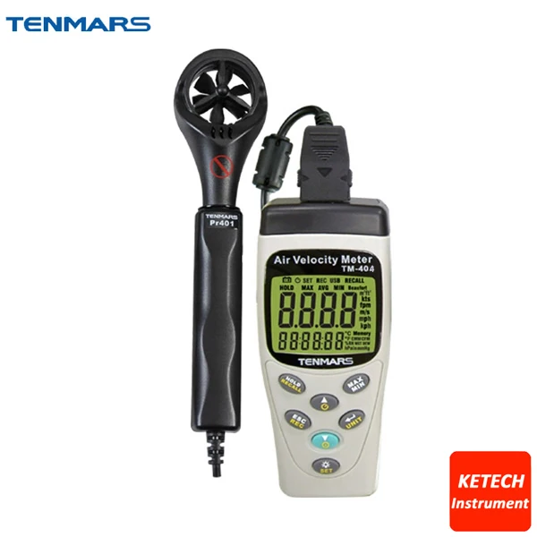 Air Velocity Meter Airspeed Anemoscope Anemometer Tester TM404