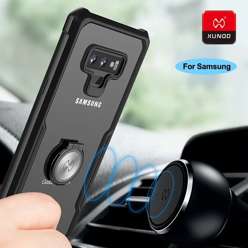 Брендовый магнитный автомобильный держатель чехол для телефона Samsung Note 9 8 Phone 360